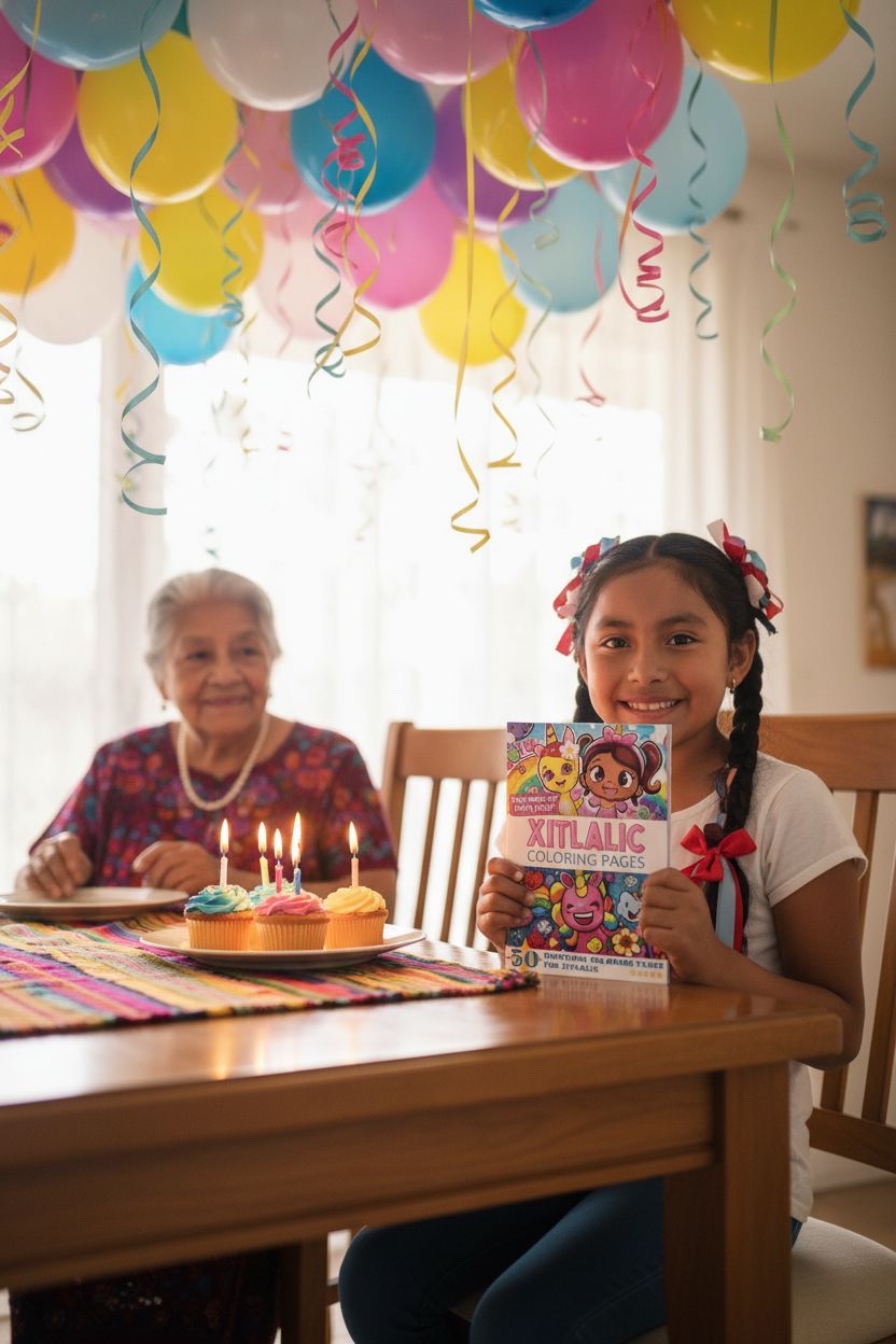 Xitlalic coloring book in use