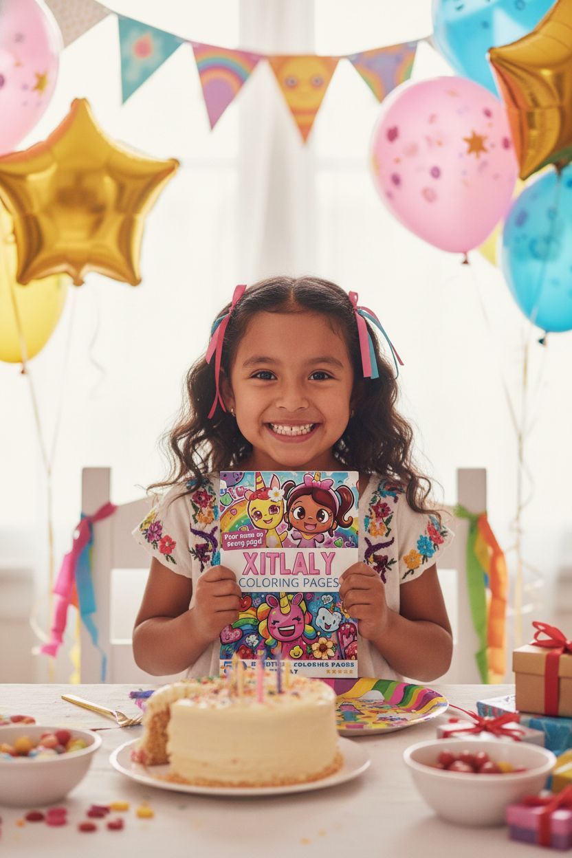 Xitlaly coloring book in use