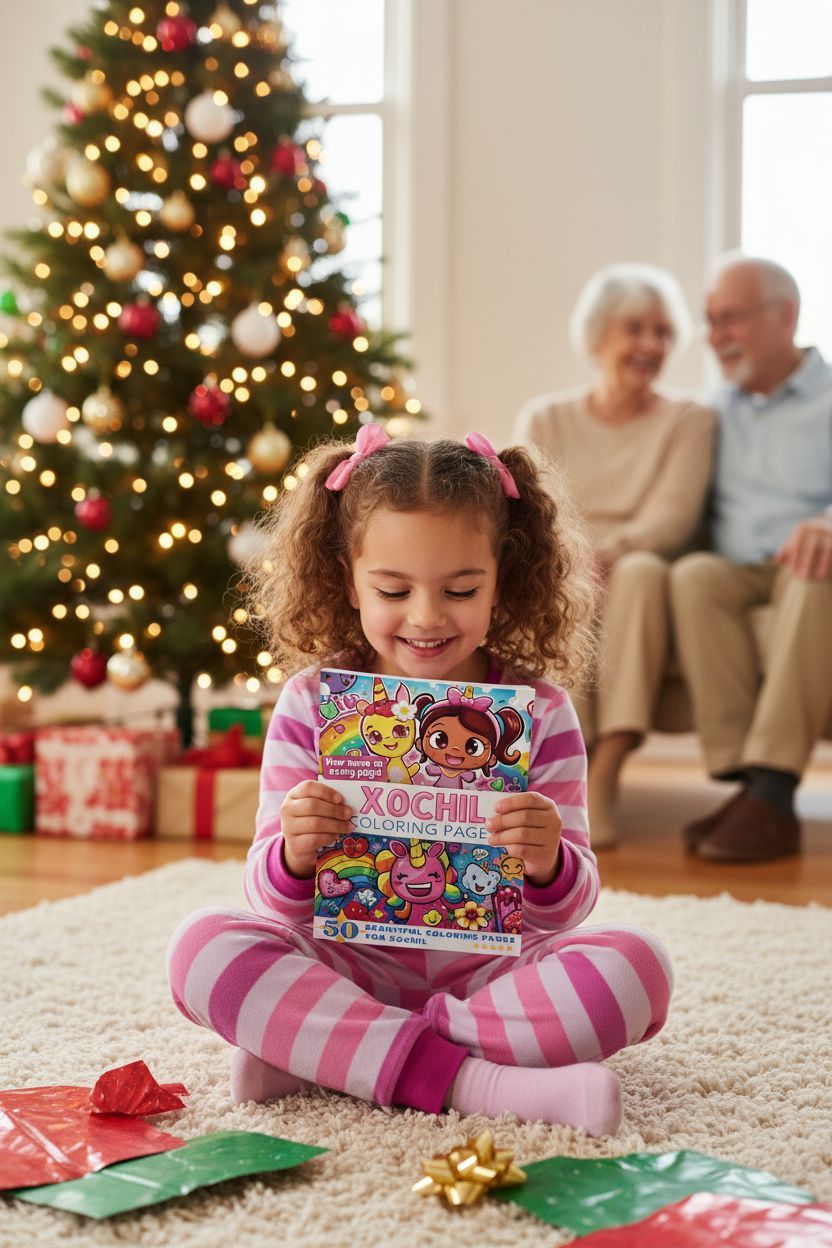 Xochil Christmas coloring pages gift