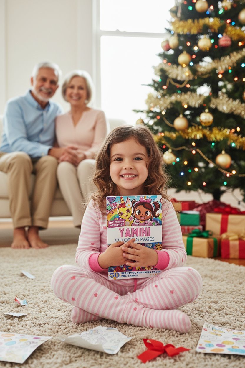 Yamini Christmas coloring pages gift