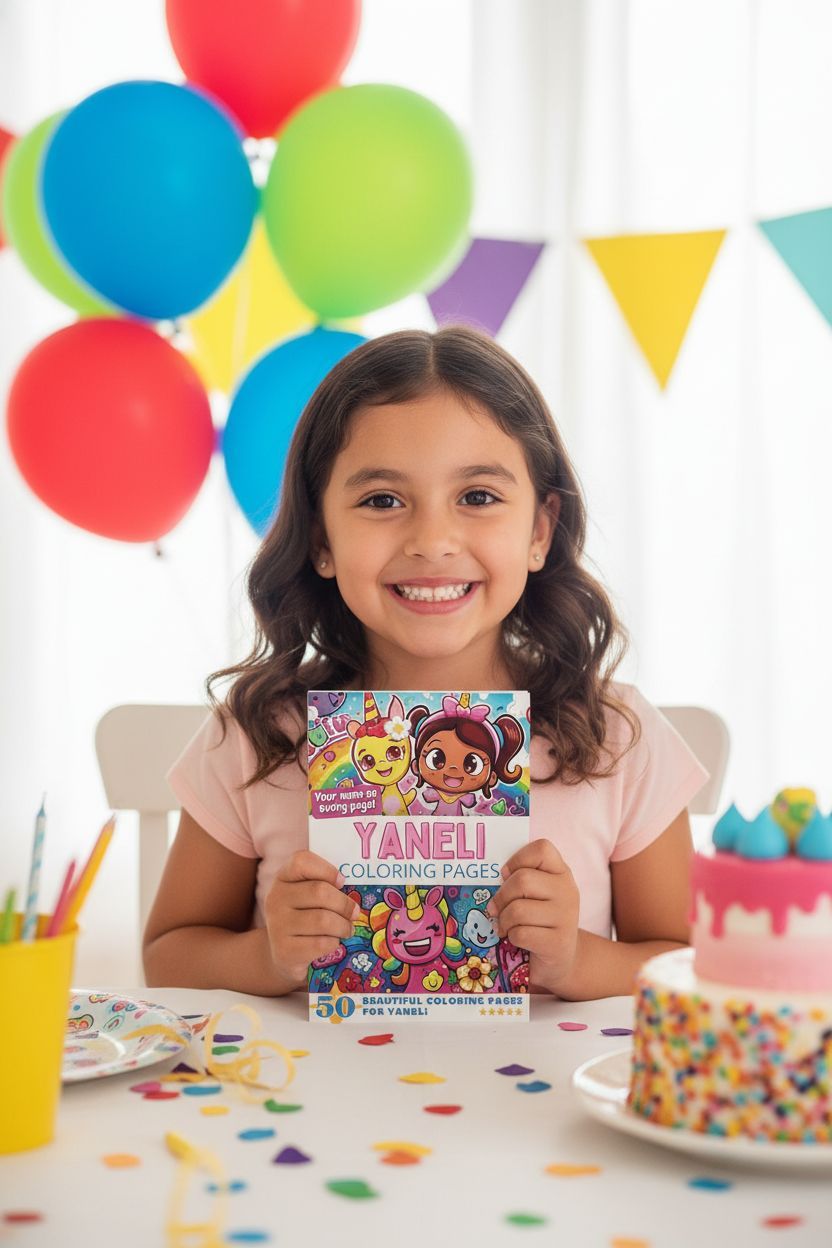 Yaneli coloring book in use
