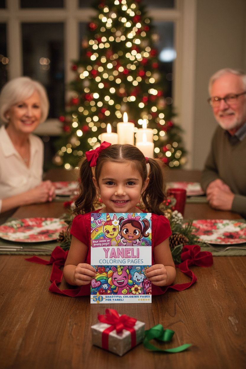 Yaneli Christmas coloring pages gift