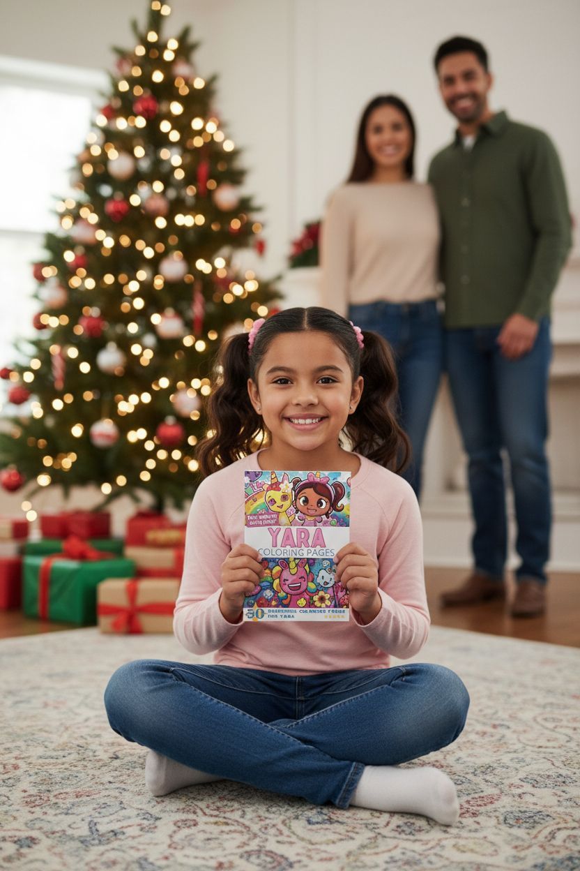 Yara Christmas coloring pages gift