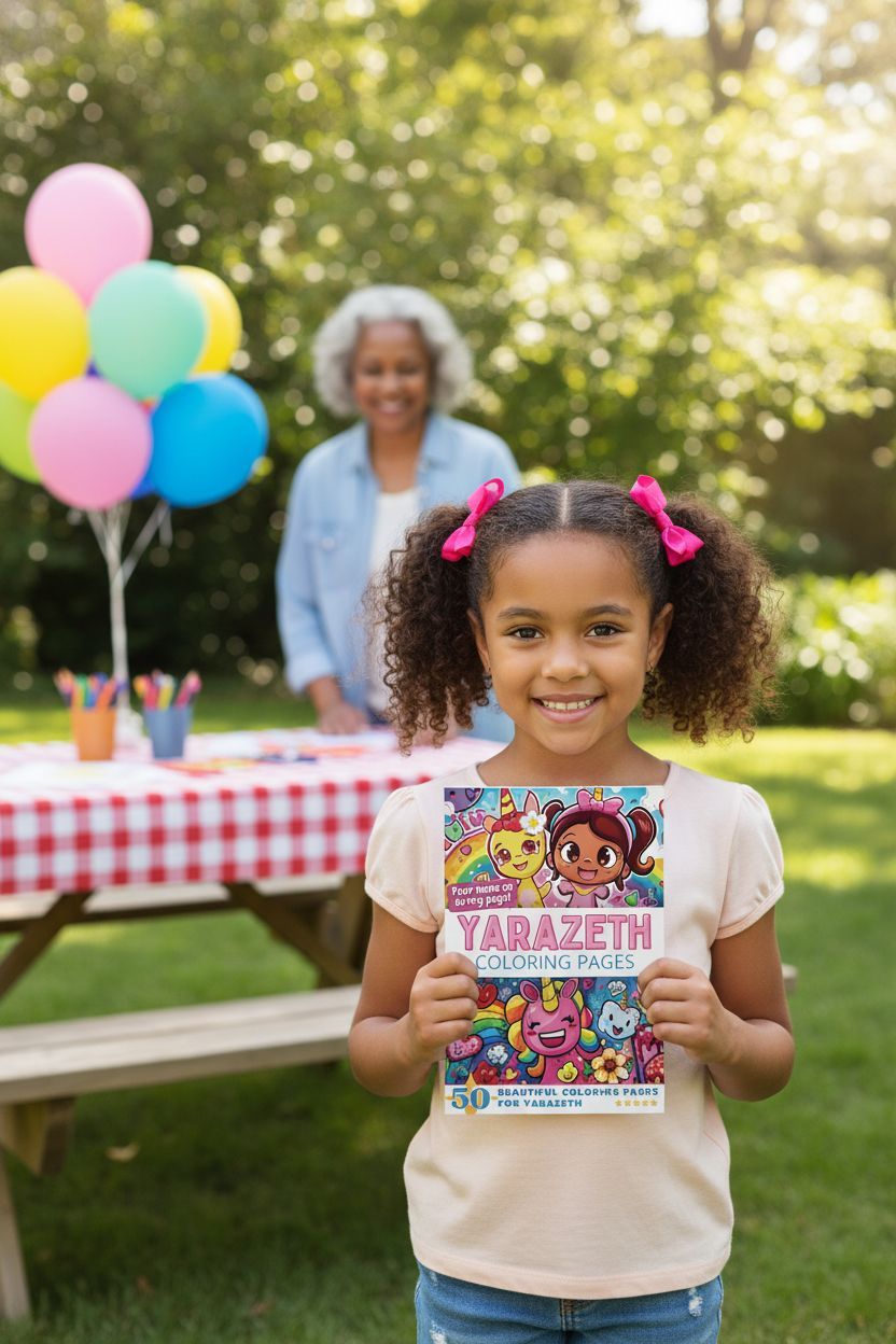 Yarazeth coloring book in use