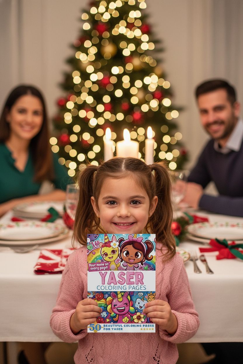 Yaser Christmas coloring pages gift