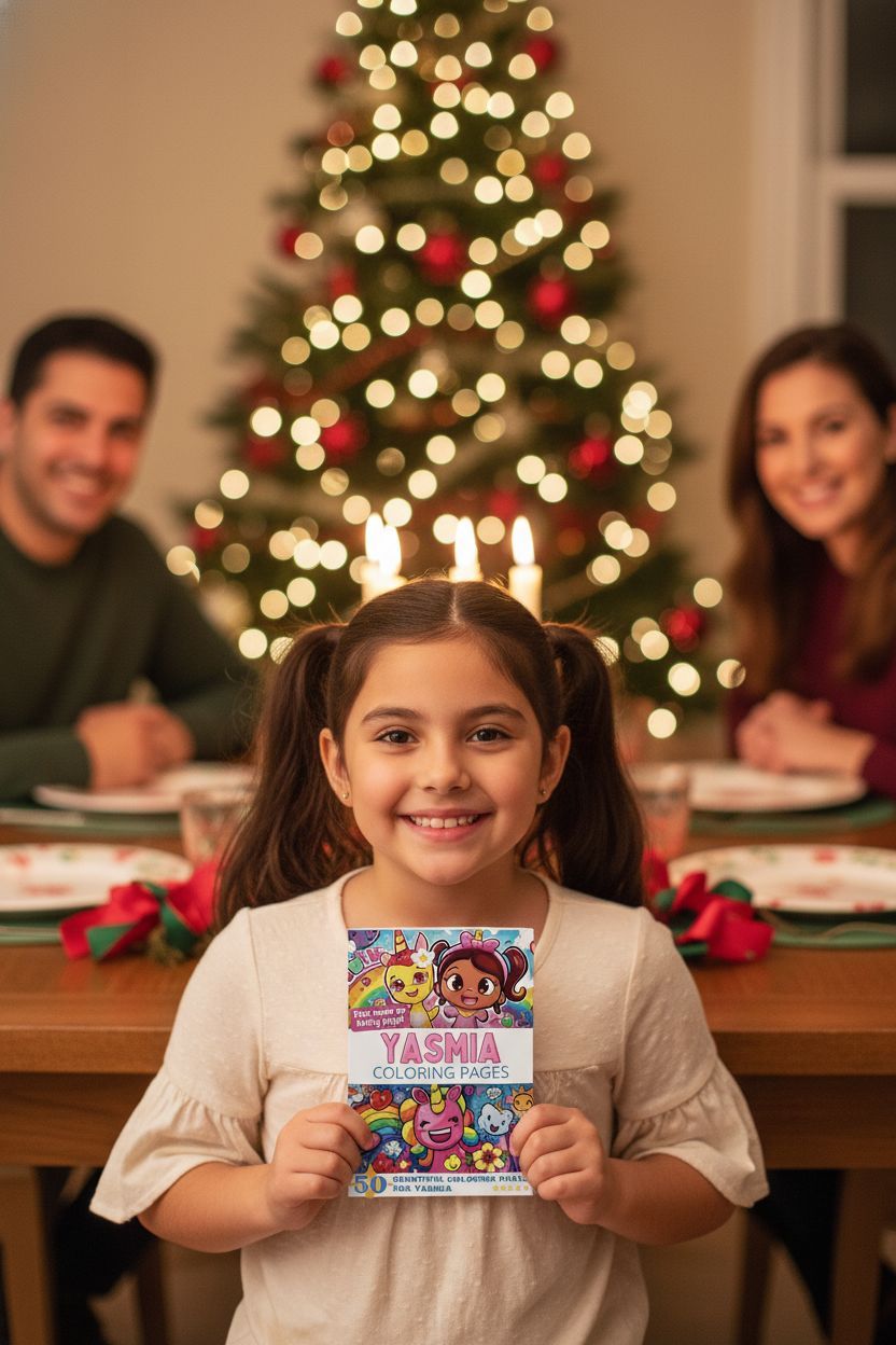Yasmia Christmas coloring pages gift