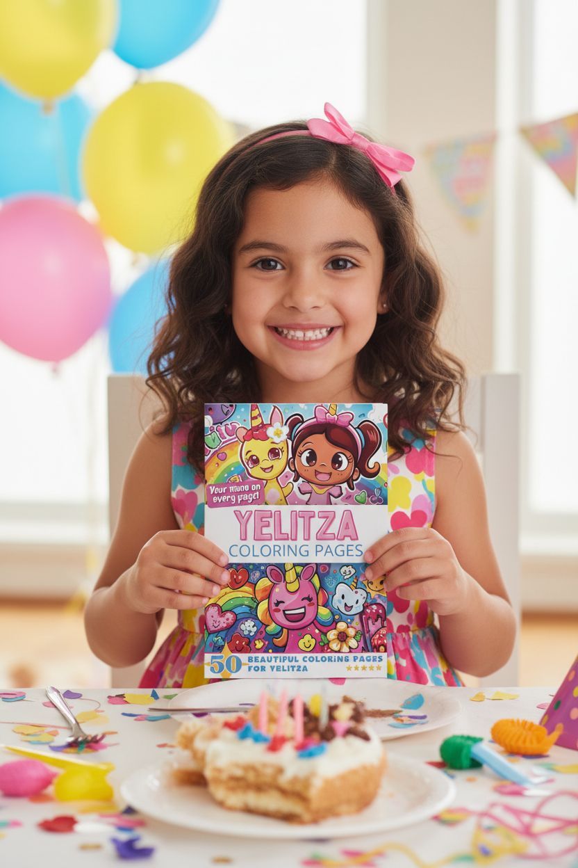Yelitza coloring book in use