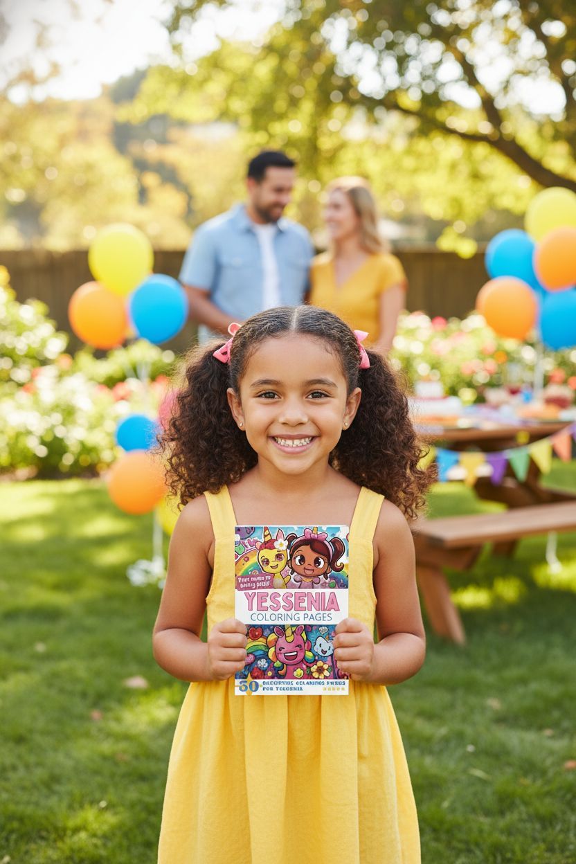 Yessenia coloring book in use