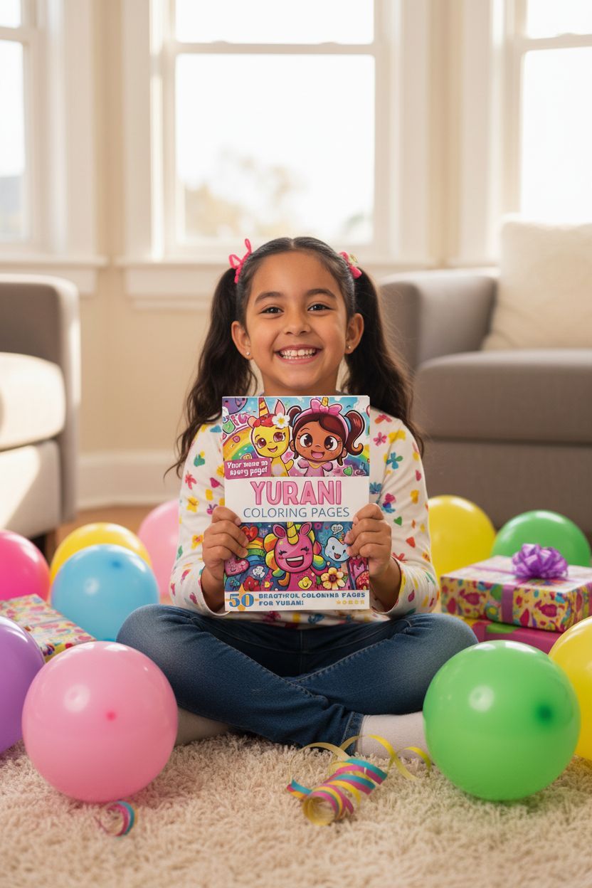 Yurani coloring book in use