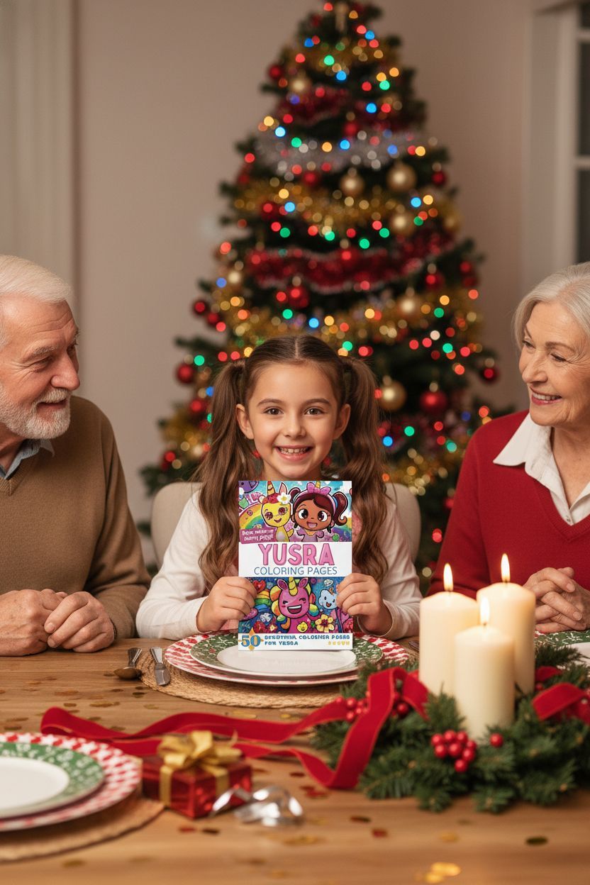Yusra Christmas coloring pages gift