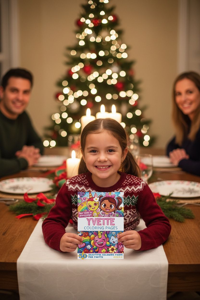 Yvette Christmas coloring pages gift