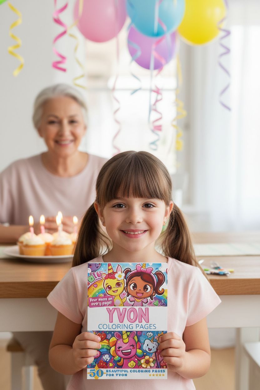 Yvon coloring book in use