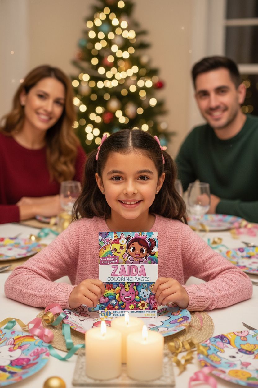Zaida Christmas coloring pages gift