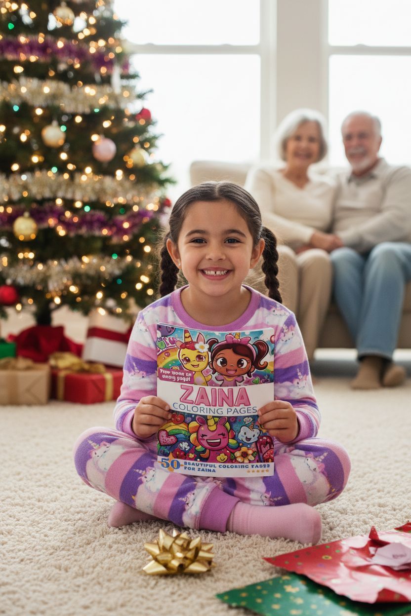 Zaina Christmas coloring pages gift