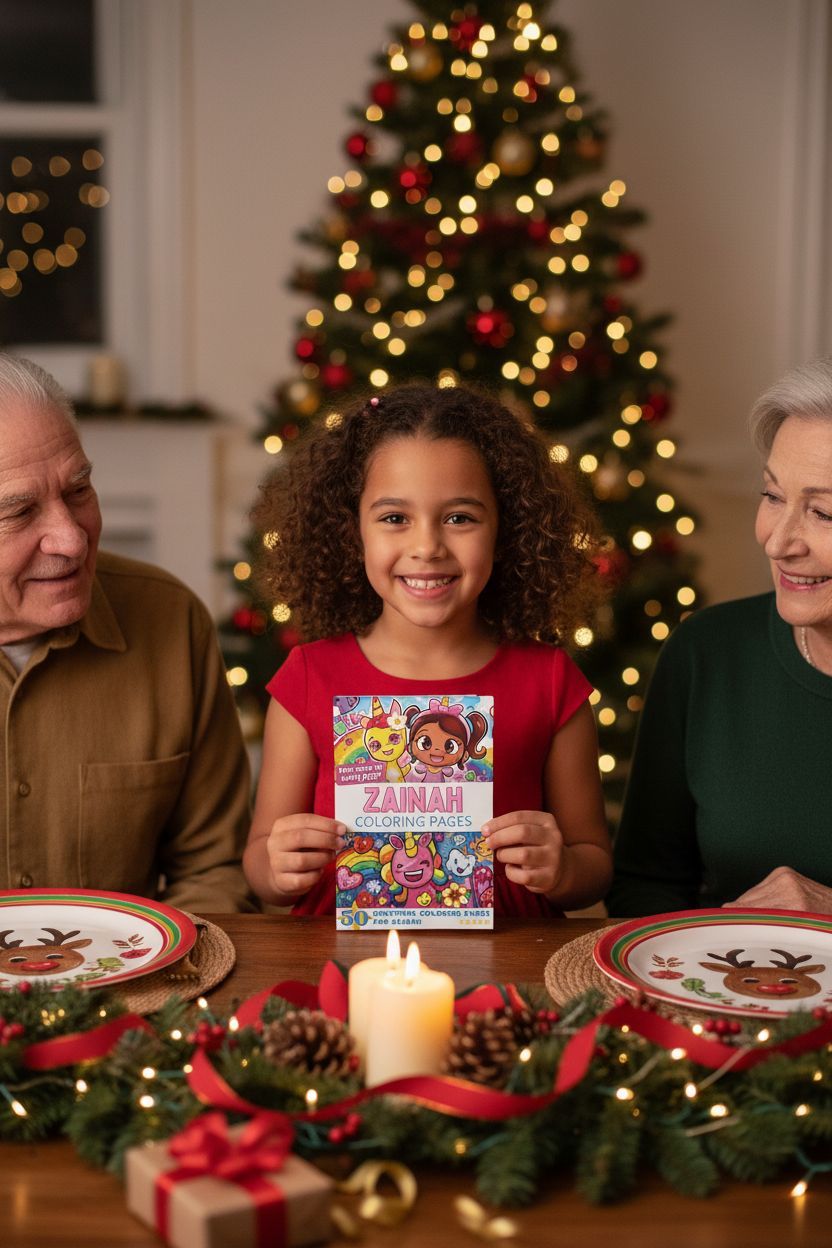 Zainah Christmas coloring pages gift