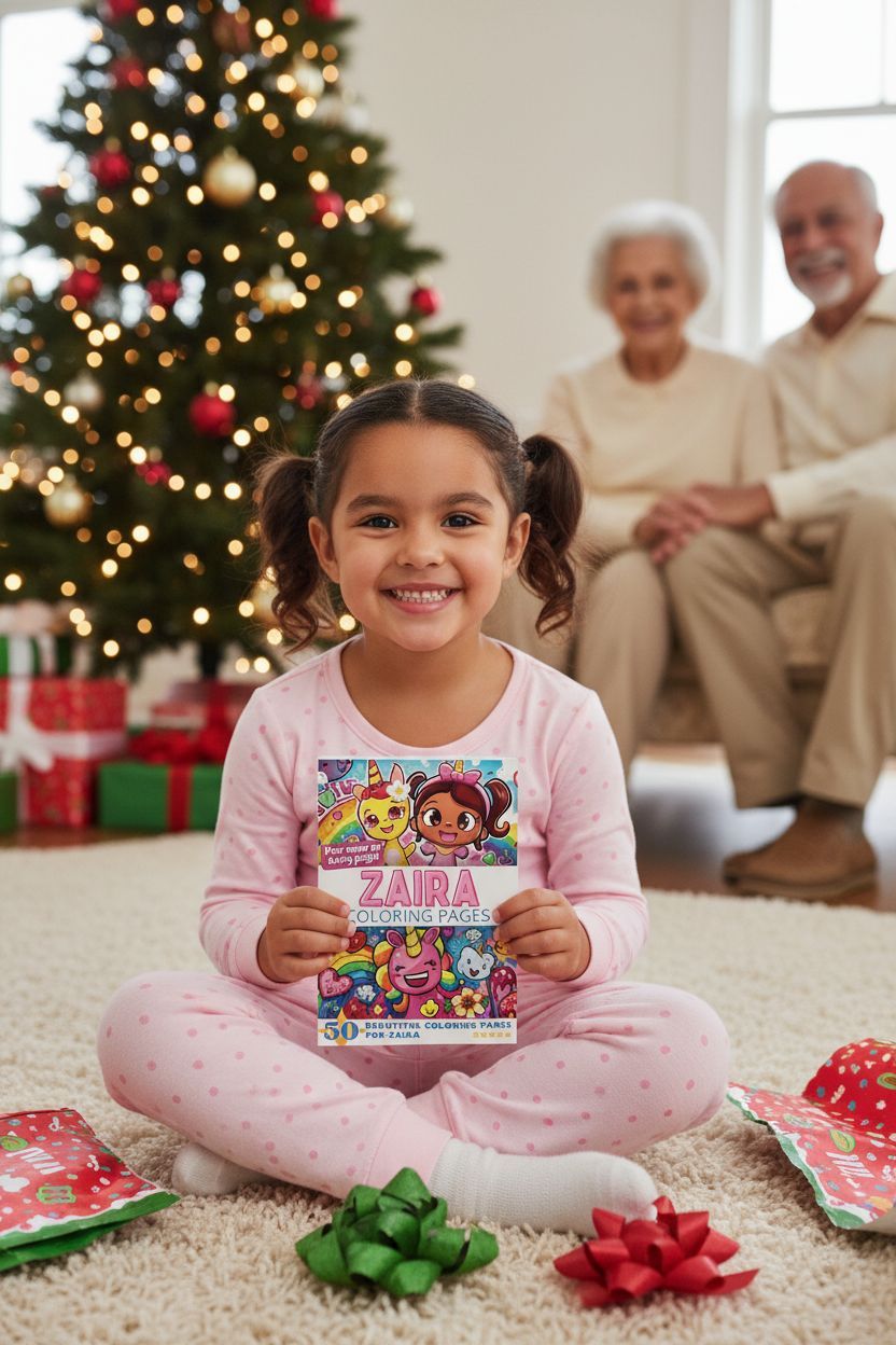 Zaira Christmas coloring pages gift