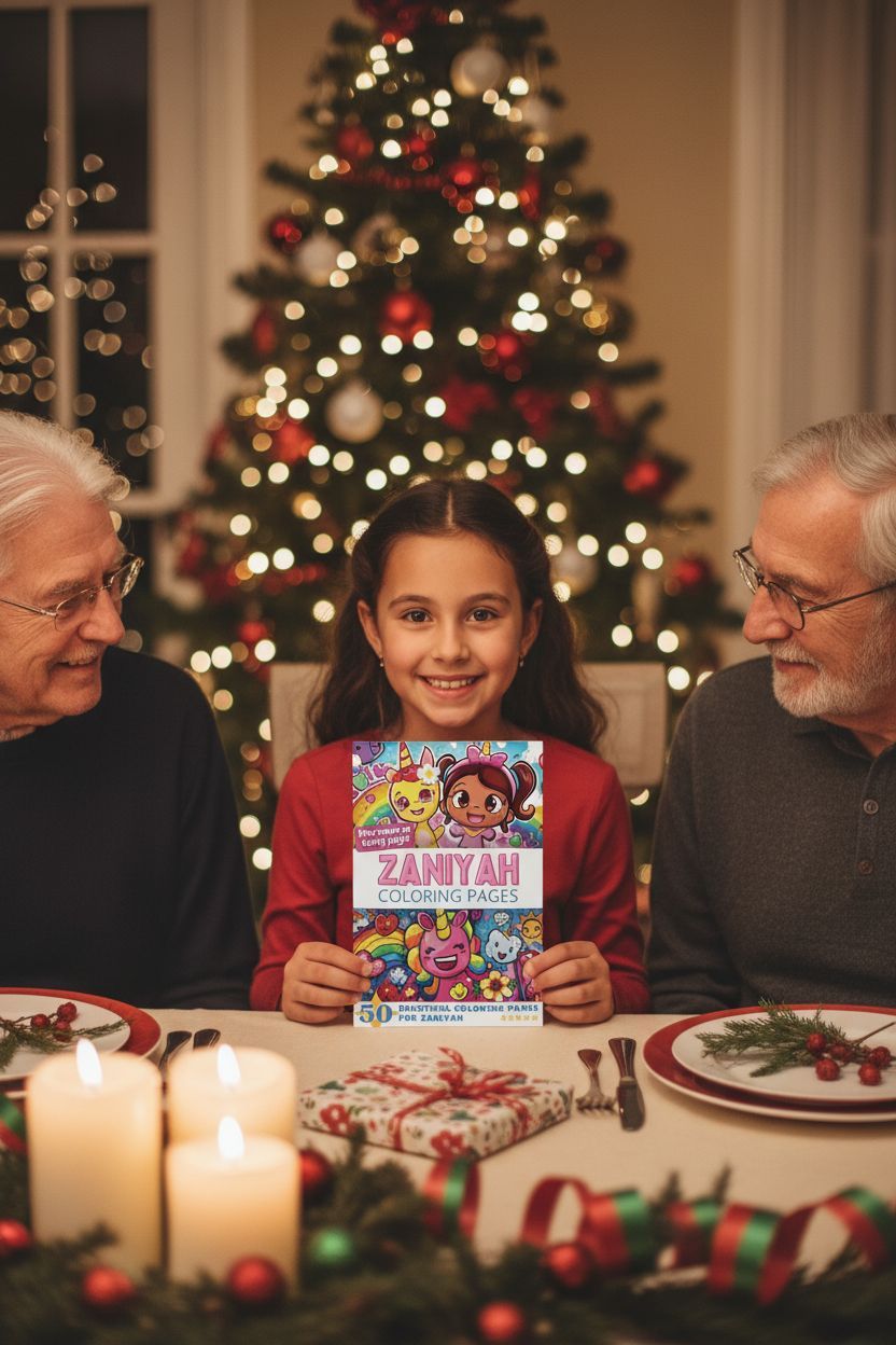 Zaniyah Christmas coloring pages gift