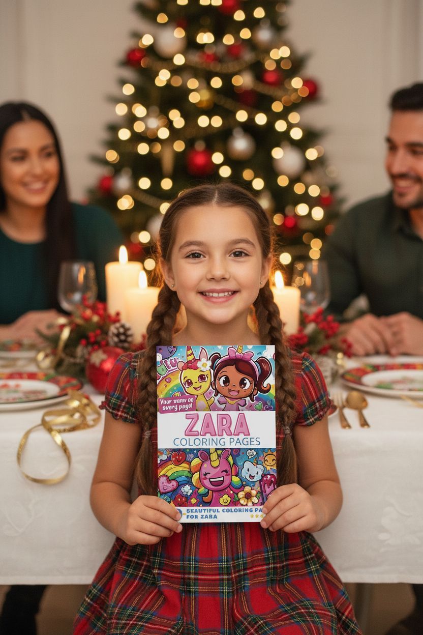 Zara Christmas coloring pages gift