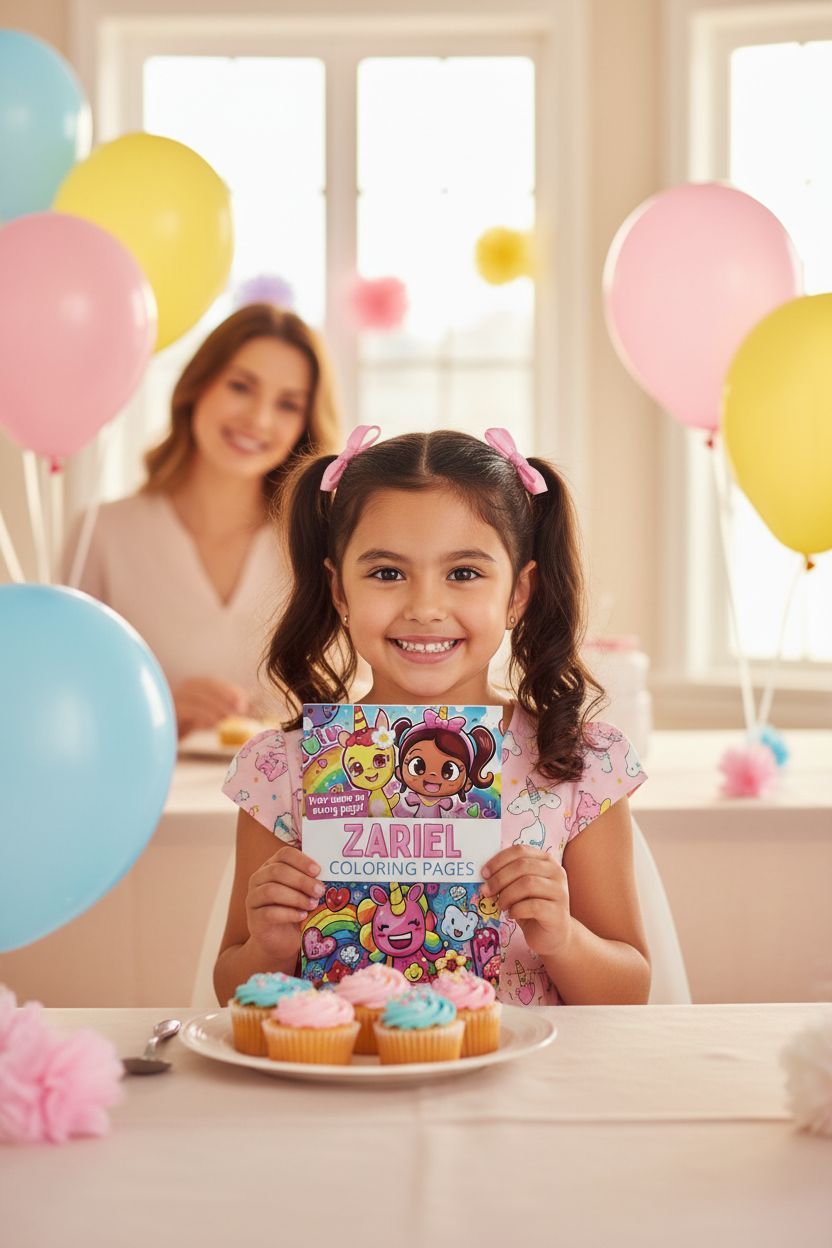 Zariel coloring book in use