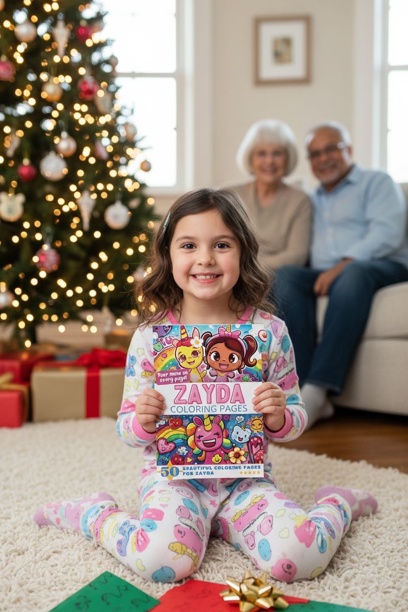 Zayda Christmas coloring pages gift