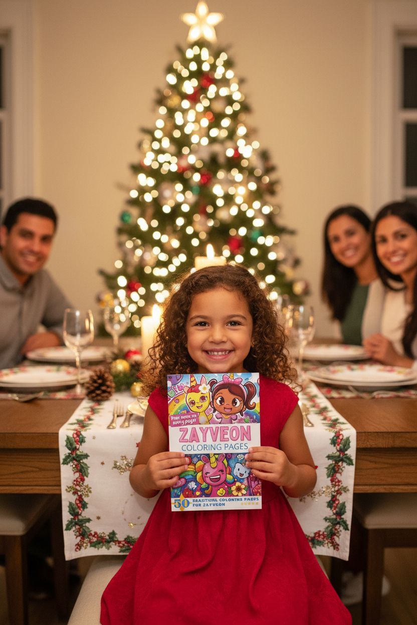 Zayveon Christmas coloring pages gift