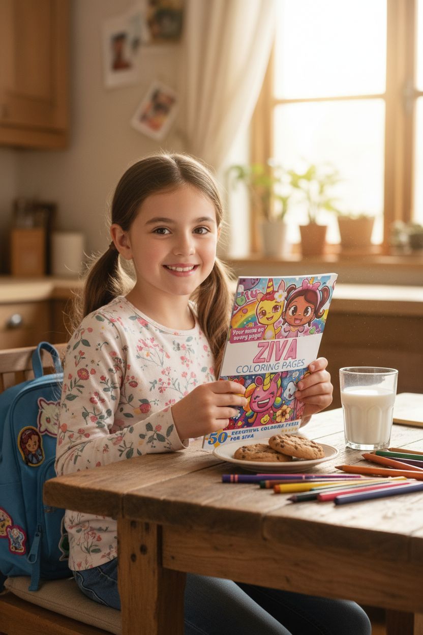 Ziva personal coloring pages