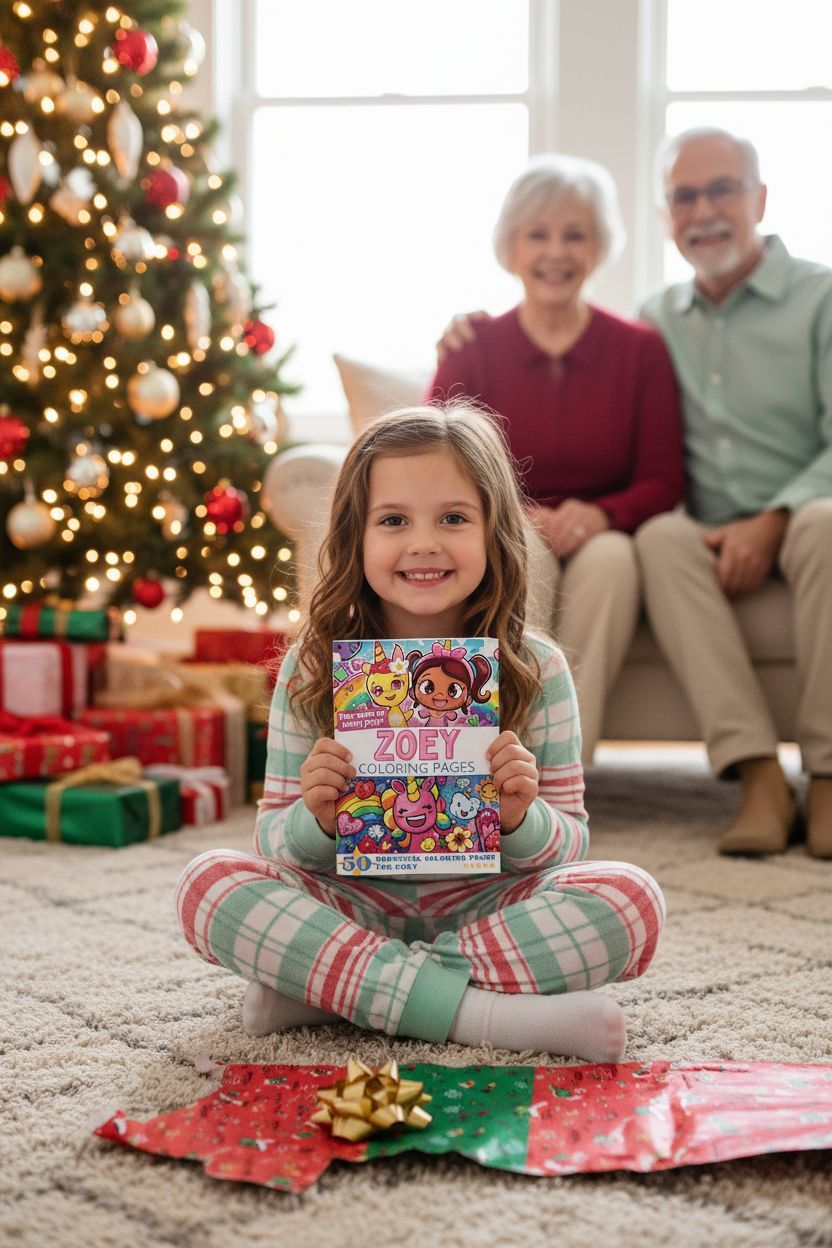 Zoey Christmas coloring pages gift