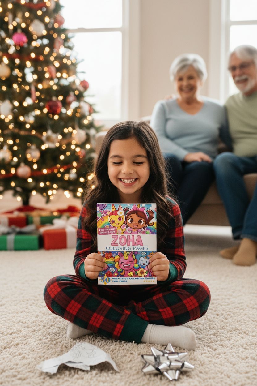 Zoha Christmas coloring pages gift