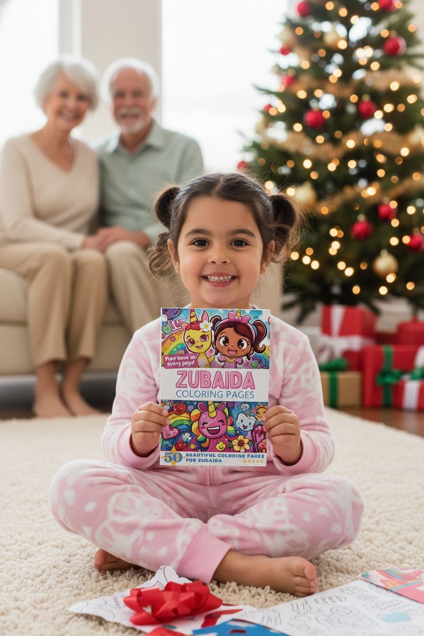 Zubaida Christmas coloring pages gift