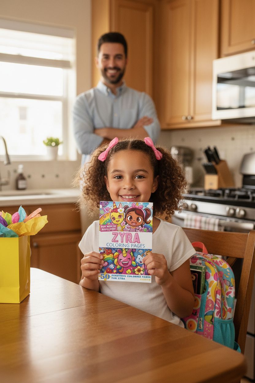 Zyra coloring book in use